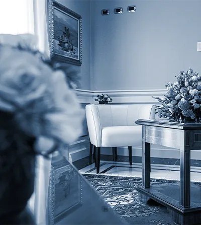 Sale riservate della Casa Funeraria Bertini per l'ultimo saluto.